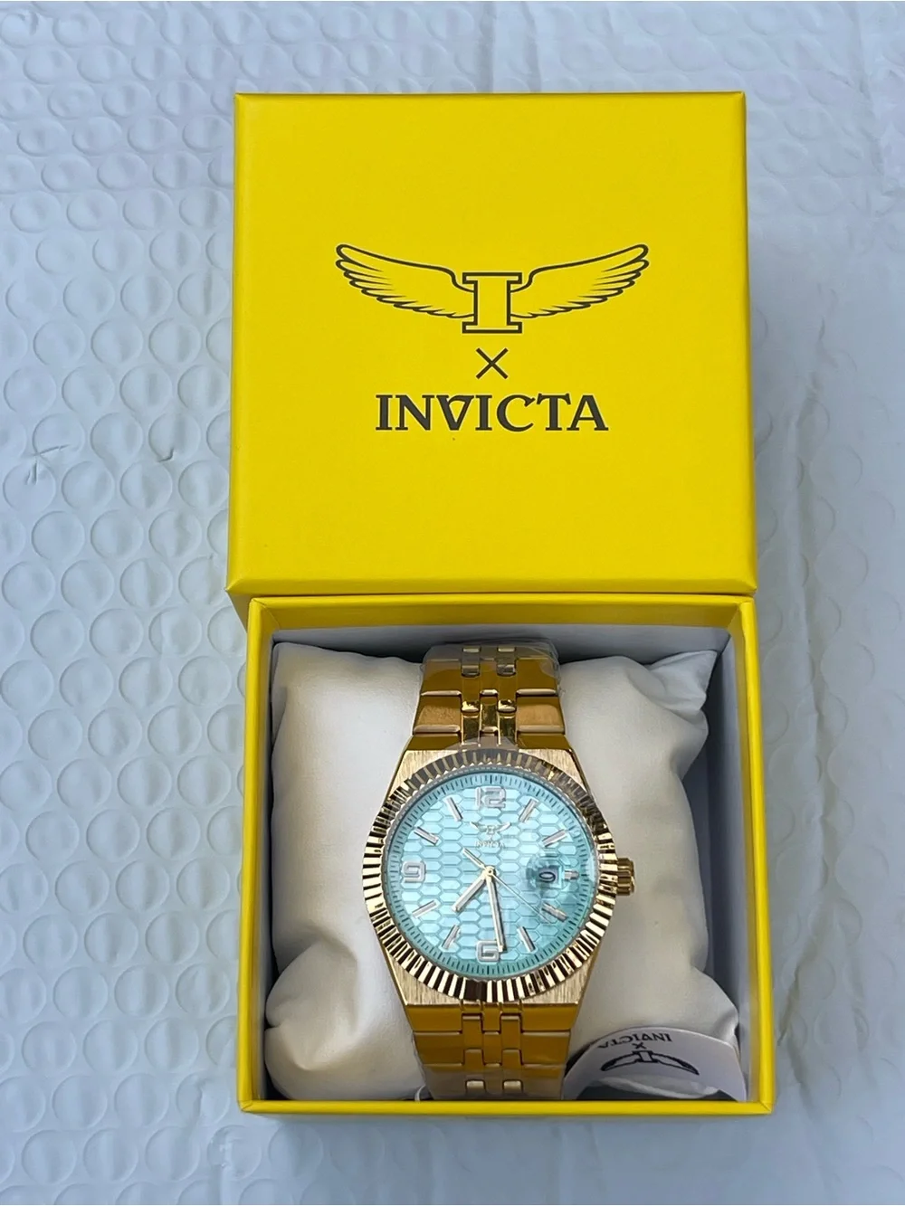 Invicta Specialty I by Invicta Men's Watch - 40mm, Gold , Light Blue Dial